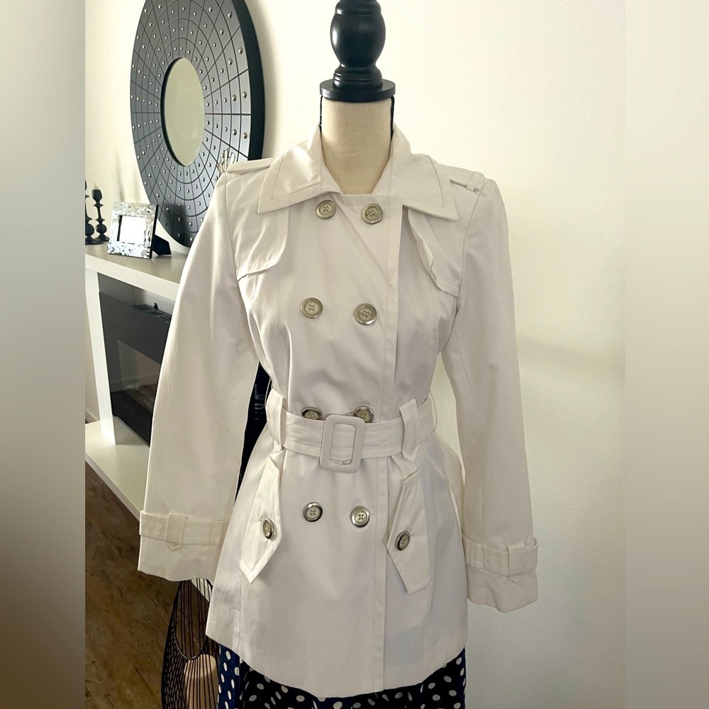 Calvin Klein White Trench Coat
